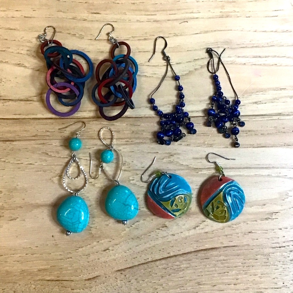 3/$20 + $4.99 SHIPPING  ON ALL JEWELRY OVER $15 Boho Earring Lot